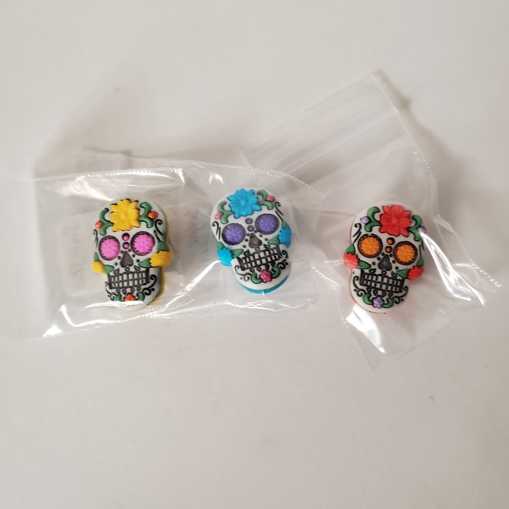 3 PC Sugar Skull Magnet Set